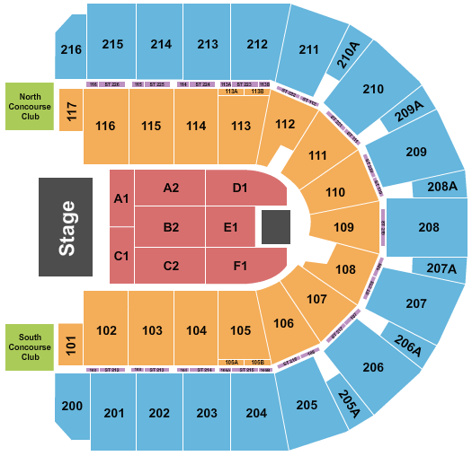 Vibrant Arena Pentatonix Seating Chart
